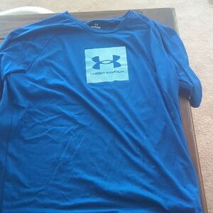2-Under Armour Men's Short Sleeve Blue Tee